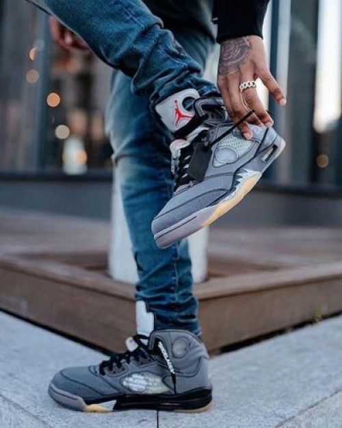 jordan 5 muslin on feet